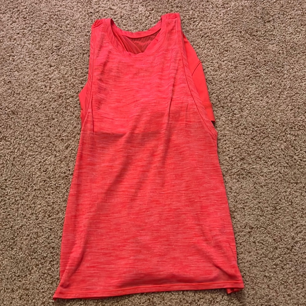 Lululemon Pink Tank Top with Built in Bra Size 4